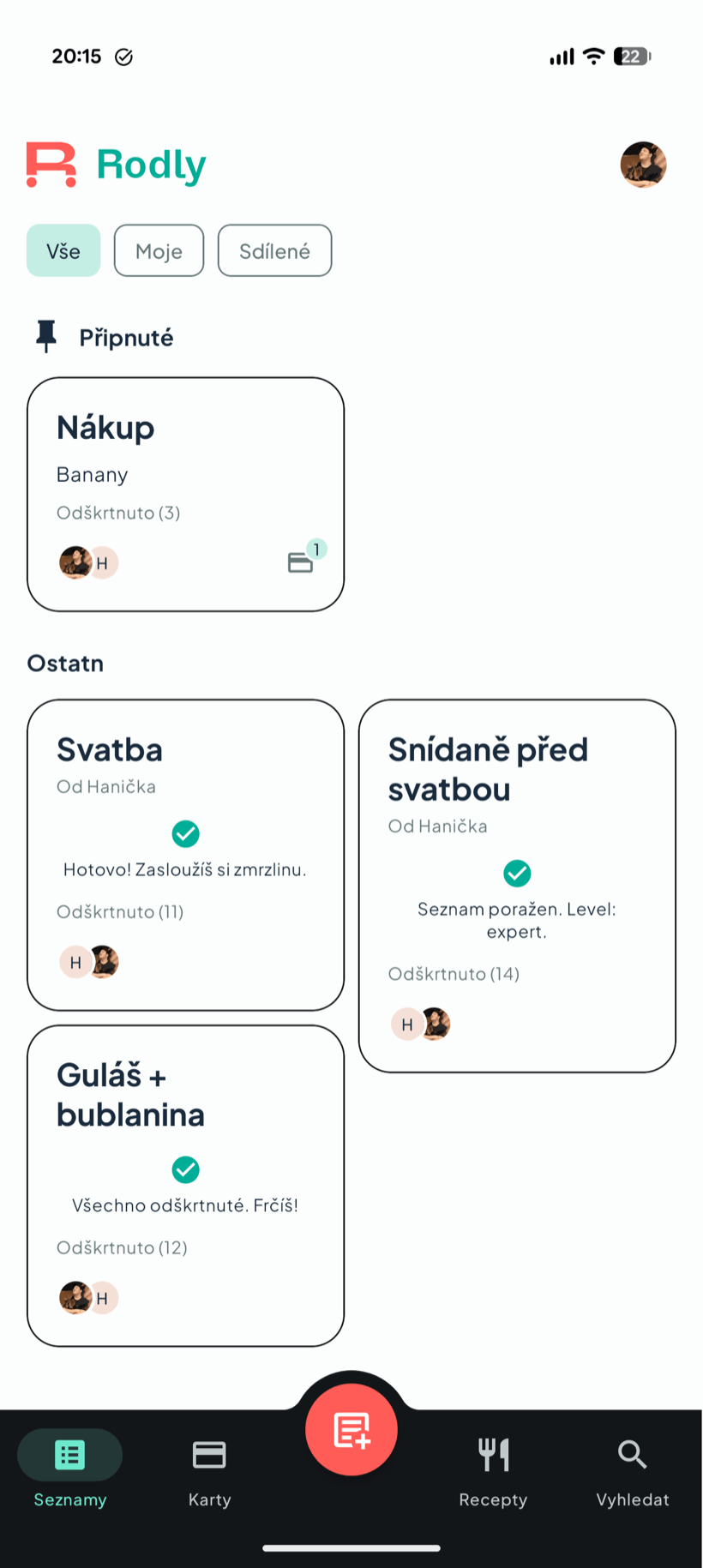 Rodly ve světlém režimu